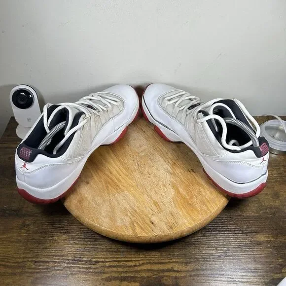 Nike Air Jordan Retro 11‎ Low Cherry White Shoe Men's Size 13 528895-101